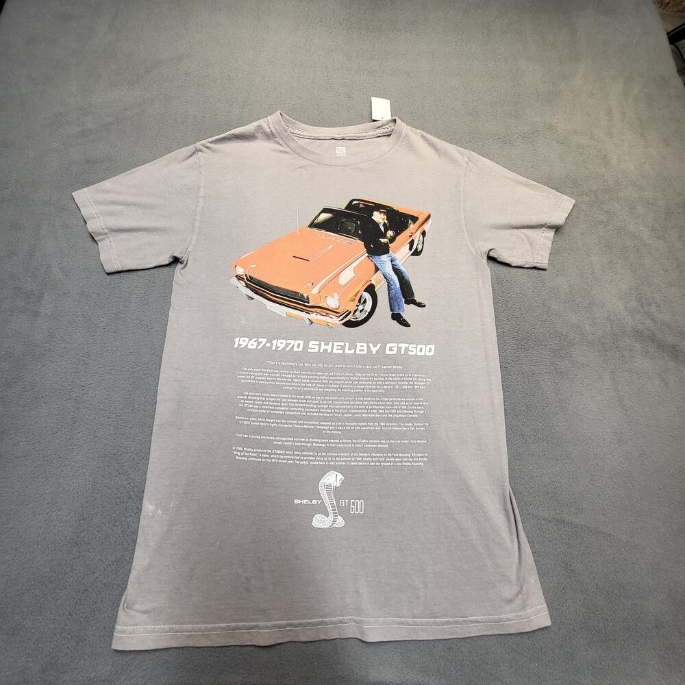NWT Shelby Cobra Shirt Mens S‎ Gray GT 500 Short Sleeve Graphic Tee
